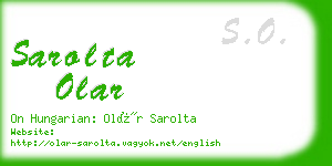 sarolta olar business card